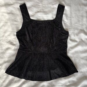 Altar'd State Black Velvet Women's Top